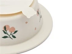 Liewood Peony skridsikker silikone skål sea shell med ferskenprint (2-pak)